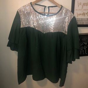 Shein size 3x green blouse